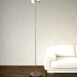 Lámpara de pie flexible PUK FLOOR, cromo mate, 2 luces.