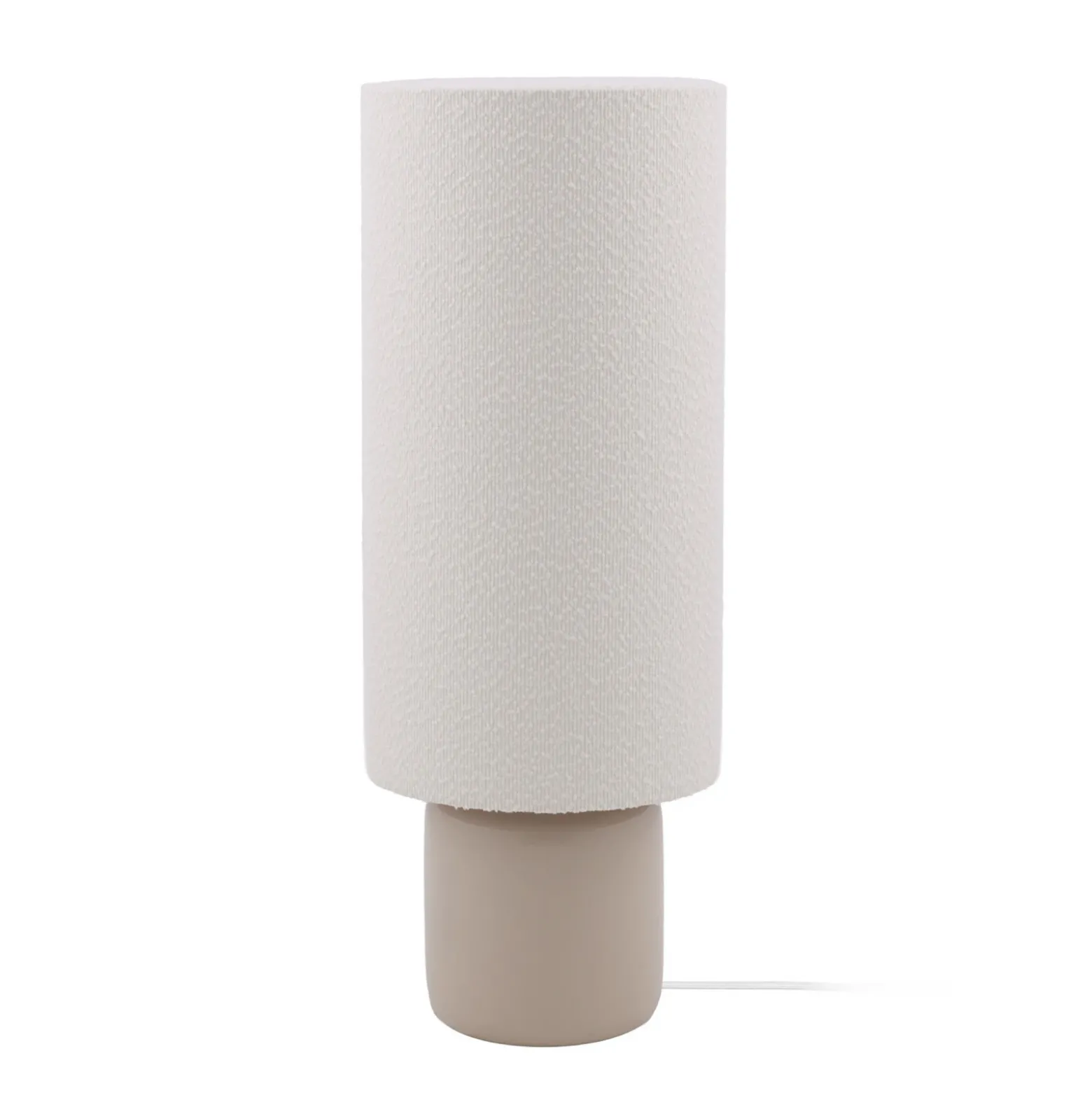 Lámpara de pie Florian de Globen Lighting, blanco/beige, altura 80 cm