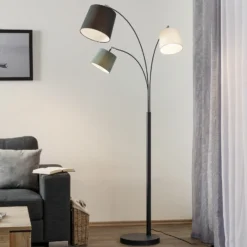 Lámpara de pie Foggy de By Rydéns, 3 luces, negra