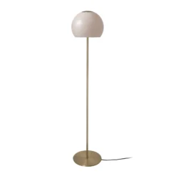 Lámpara de pie FRANDSEN Ball Glass, gris arena, cristal, 130 cm, E27