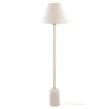Lámpara de pie Gino de Globen Lighting, base de travertino, beige, 145 cm
