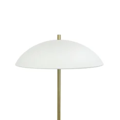 Lámpara de pie Globus de Dyberg Larsen, altura 150 cm, beige/latón