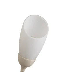 Lámpara de pie Gloriosa, crema, cristal, 9 luces