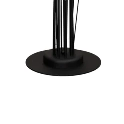 Lámpara de pie Gloriosa, negro, cristal, 9 luces