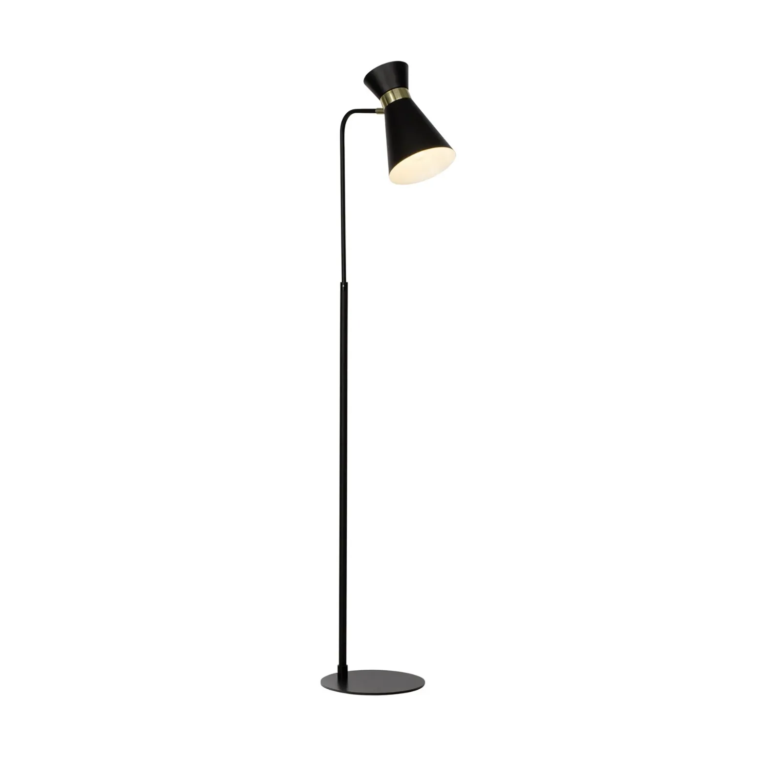 Lámpara de pie Goldy, orientable