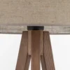 Lámpara de pie Grand, beige/nogal, altura 145 cm, E27
