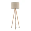 Lámpara de pie Grand, beige/pino, altura 145 cm, E27