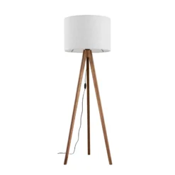 Lámpara de pie Grand, crema/nogal, altura 145 cm, E27