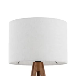 Lámpara de pie Grand, crema/nogal, altura 145 cm, E27
