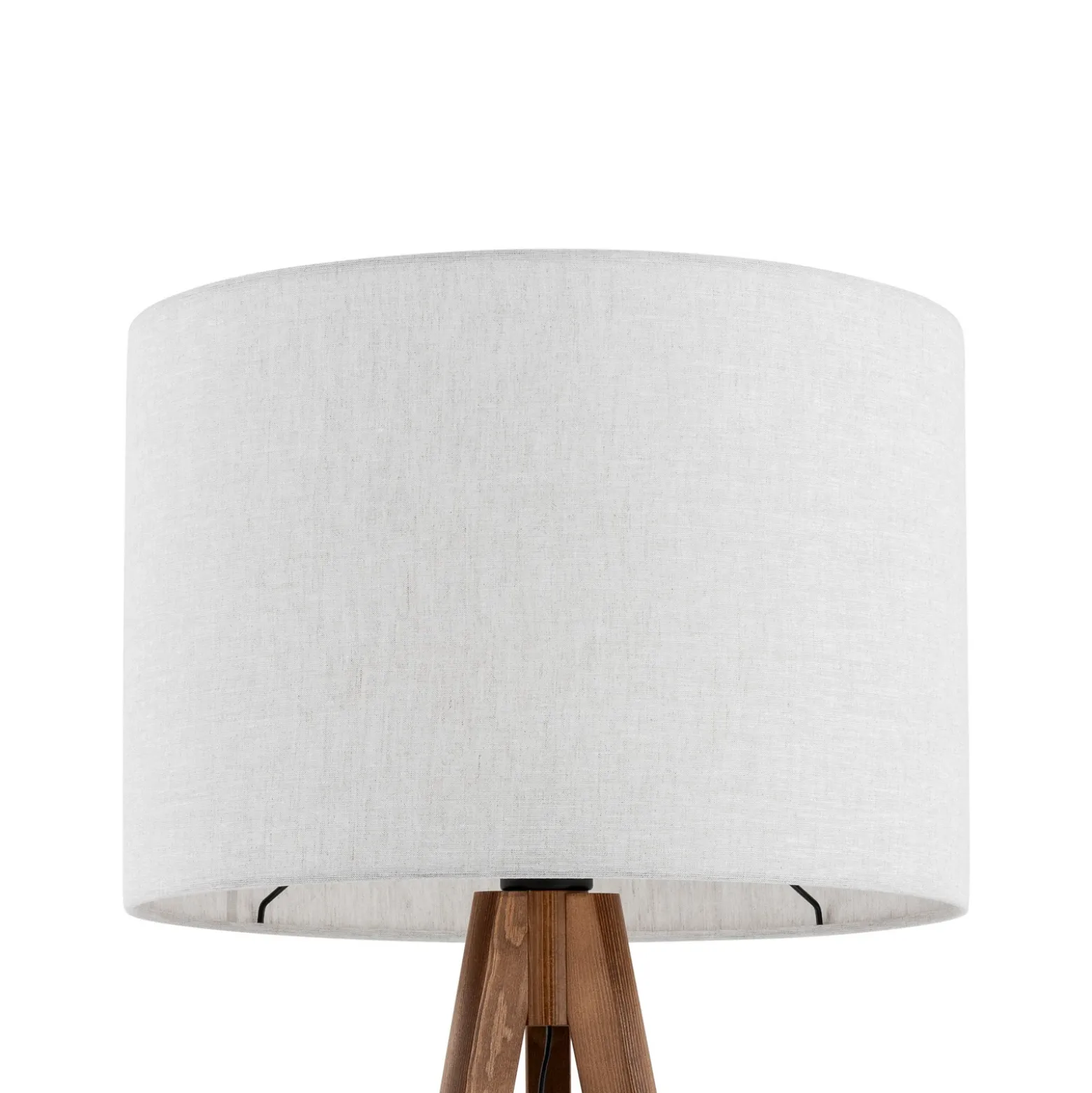 Lámpara de pie Grand, crema/nogal, altura 145 cm, E27