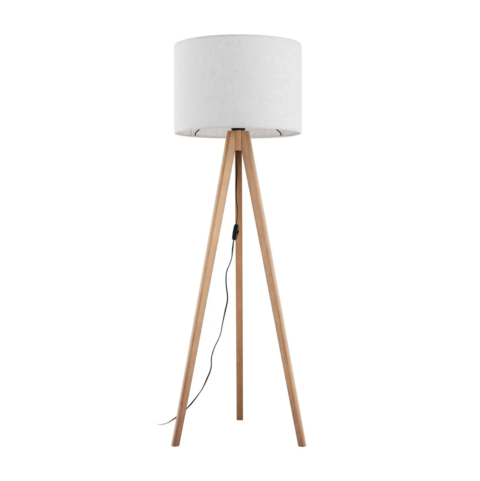 Lámpara de pie Grand, crema/pino, altura 145 cm, E27