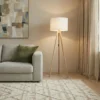 Lámpara de pie Grand, crema/pino, altura 145 cm, E27