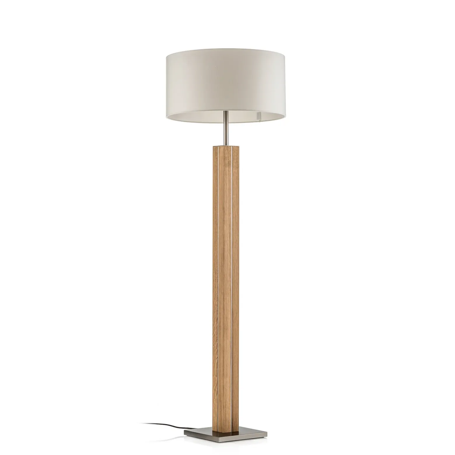 Lámpara de pie «HerzBlut» de Dana, roble natural, blanco