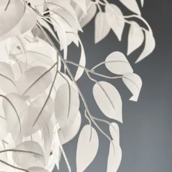 Lámpara de pie Leavy, altura 180 cm, cromo/blanco, metal/plástico