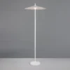 Lámpara de pie LED Amalo, blanco mate, altura 145 cm, metal, CCT