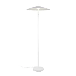 Lámpara de pie LED Amalo, blanco mate, altura 145 cm, metal, CCT