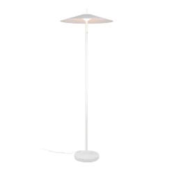 Lámpara de pie LED Amalo, blanco mate, altura 145 cm, metal, CCT