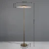 Lámpara de pie LED Amalo en color platino, altura 145 cm, metal, CCT