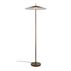 Lámpara de pie LED Amalo en color platino, altura 145 cm, metal, CCT