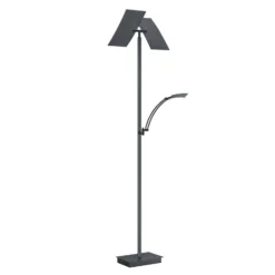 Lámpara de pie LED Andy, 3 luces, antracita, CCT, atenuador