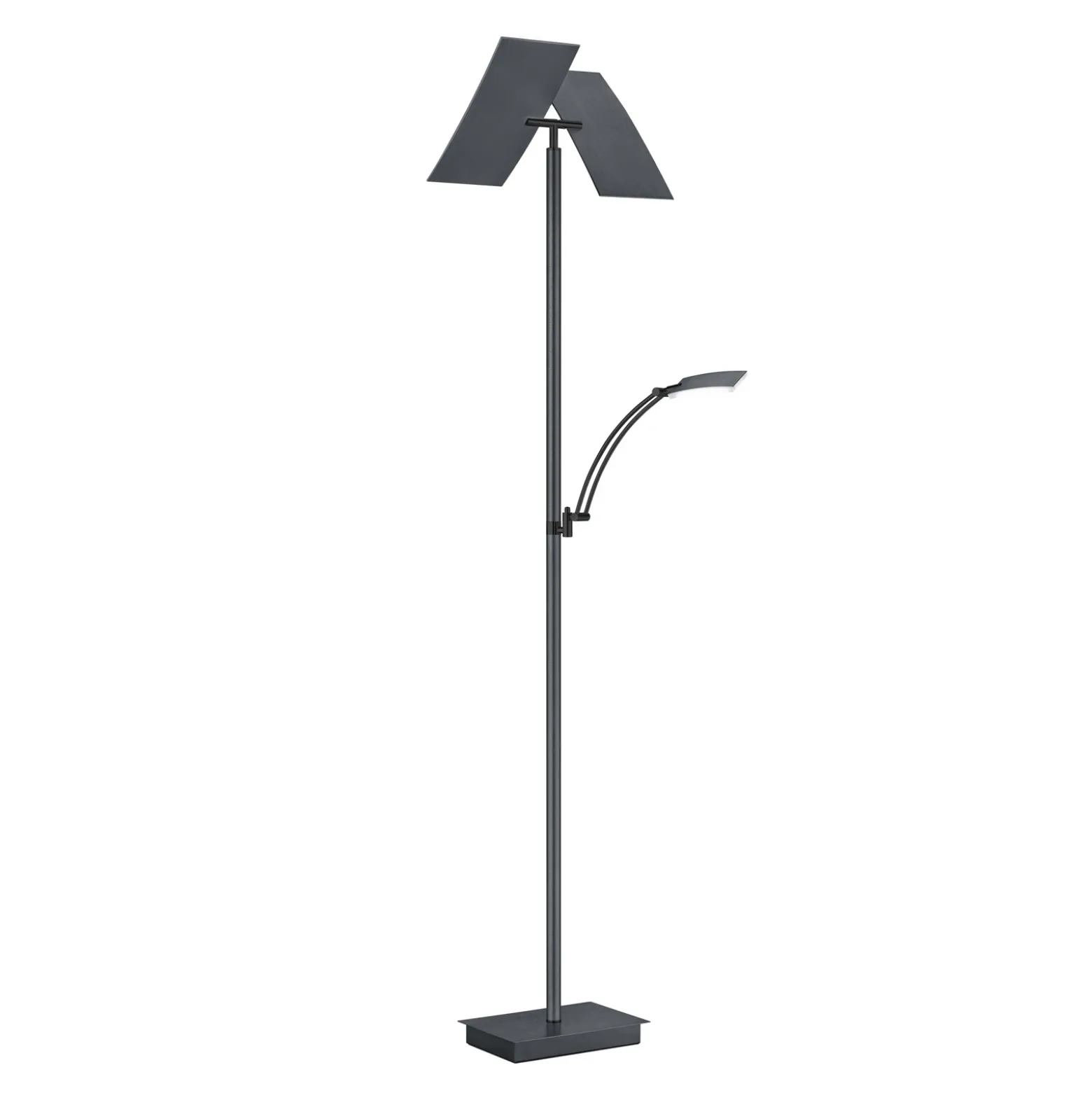 Lámpara de pie LED Andy, 3 luces, antracita, CCT, atenuador