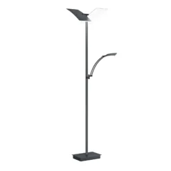 Lámpara de pie LED Andy, 3 luces, antracita, CCT, atenuador