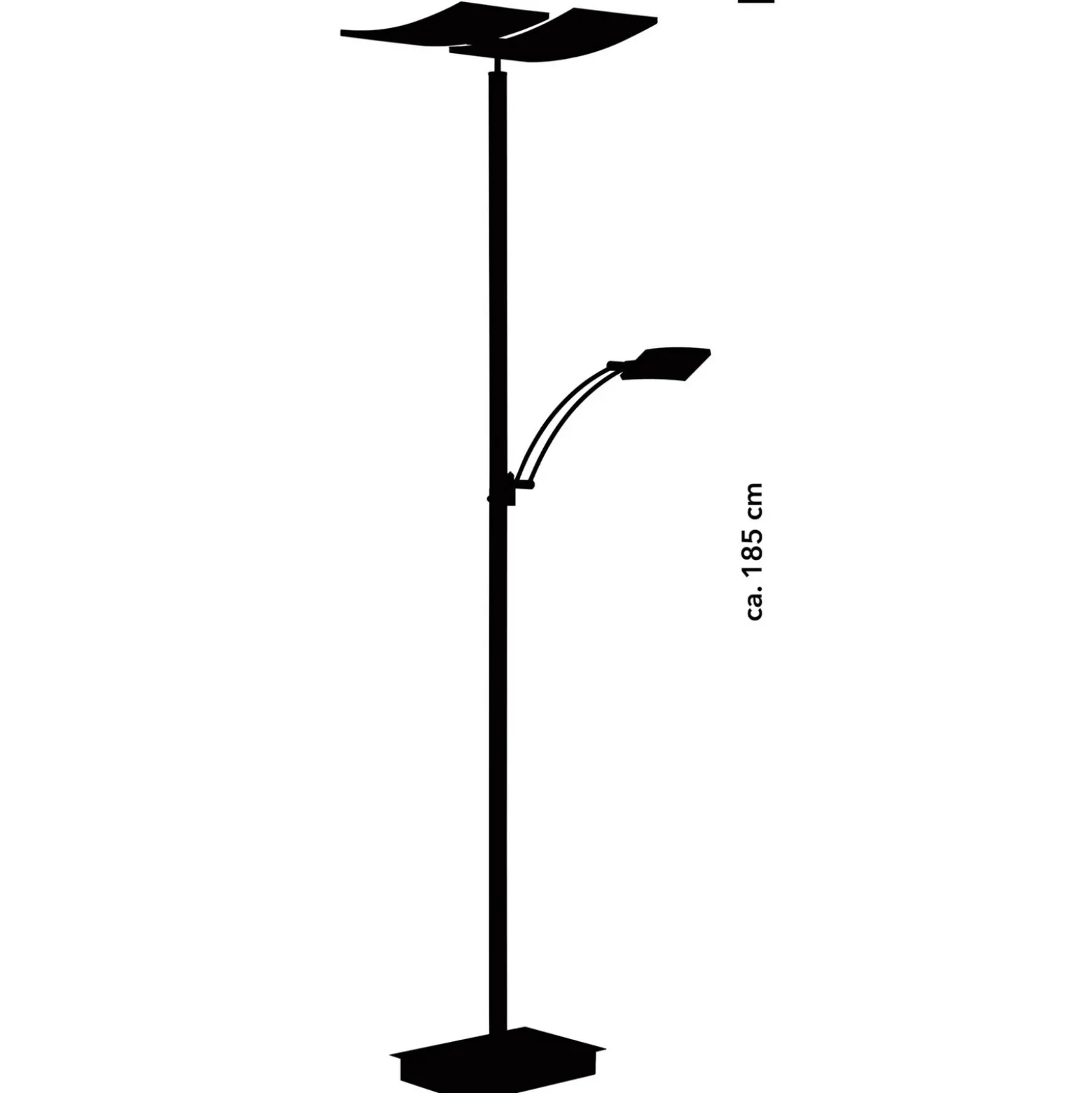 Lámpara de pie LED Andy, 3 luces, antracita, CCT, atenuador