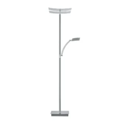Lámpara de pie LED Andy, 3 luces, níquel mate, CCT, atenuador