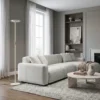 Lámpara de pie LED Arcchio Frile, color beige, altura 190 cm, atenuable