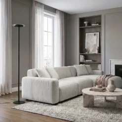 Lámpara de pie LED Arcchio Frile, negra, altura 190 cm, atenuable