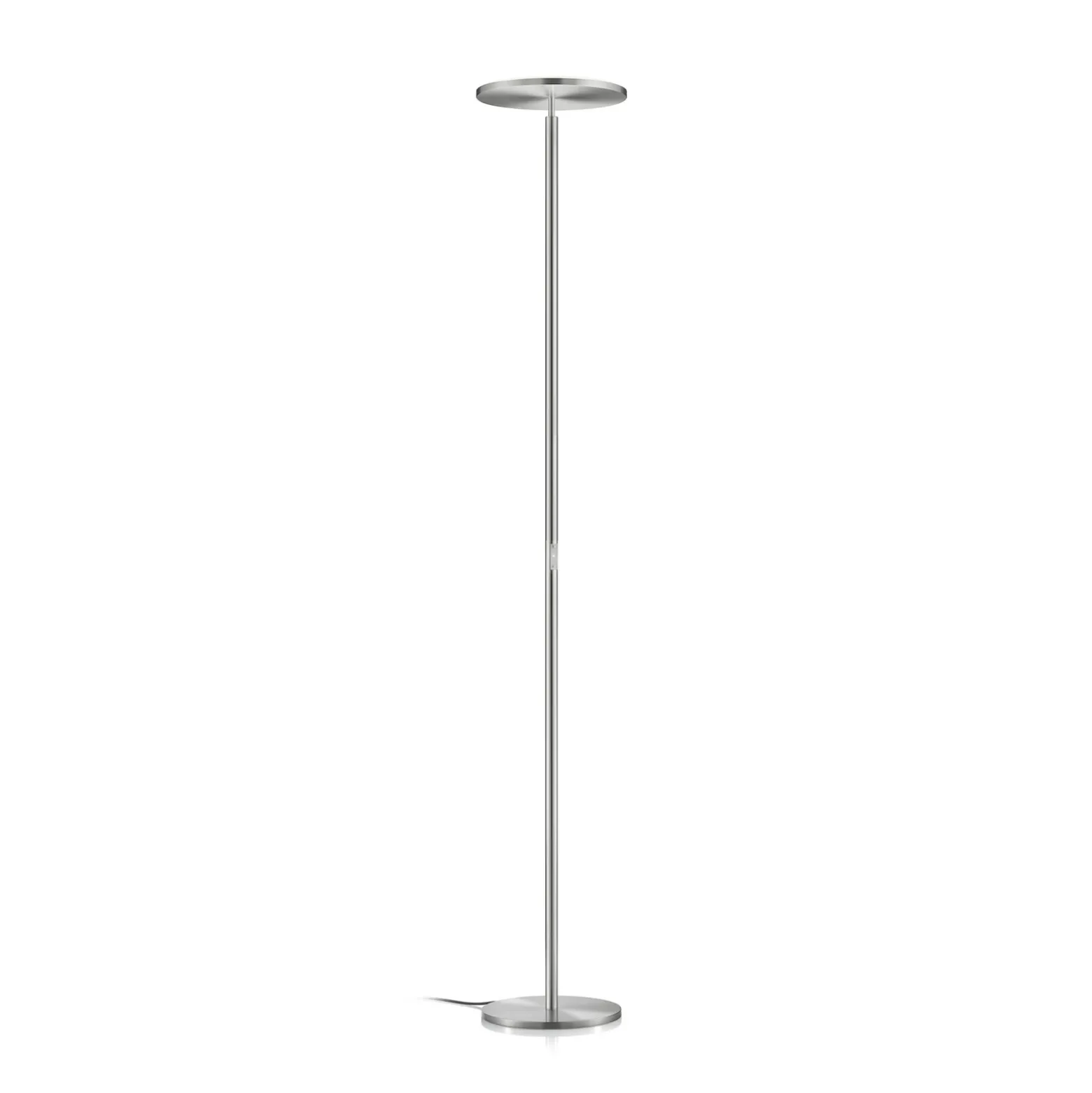 Lámpara de pie LED Aura, control por gestos, color níquel, altura 184 cm