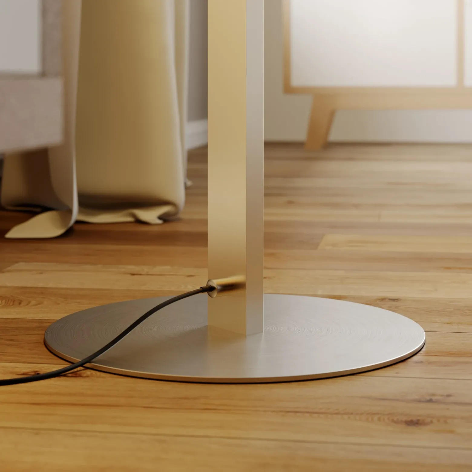 Lámpara de pie LED Auron de Lindby, color níquel, metal, regulador táctil