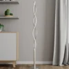 Lámpara de pie LED Auron de Lindby, color níquel, metal, regulador táctil