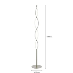 Lámpara de pie LED Auron de Lindby, color níquel, metal, regulador táctil