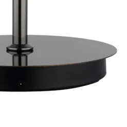 Lámpara de pie LED Avila, gris ahumado/negro, cristal, CCT, atenuable