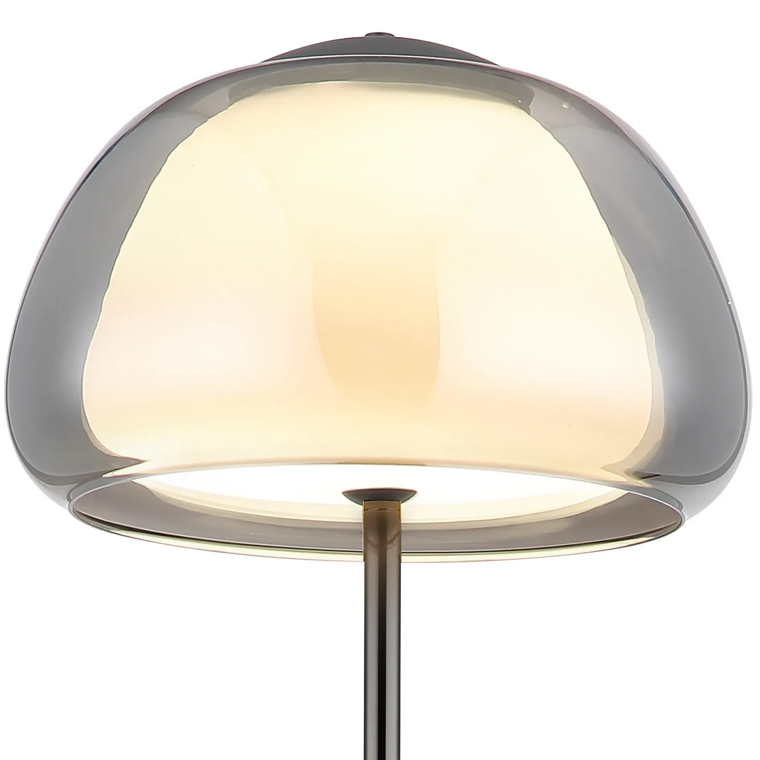 Lámpara de pie LED Avila, gris ahumado/negro, cristal, CCT, atenuable