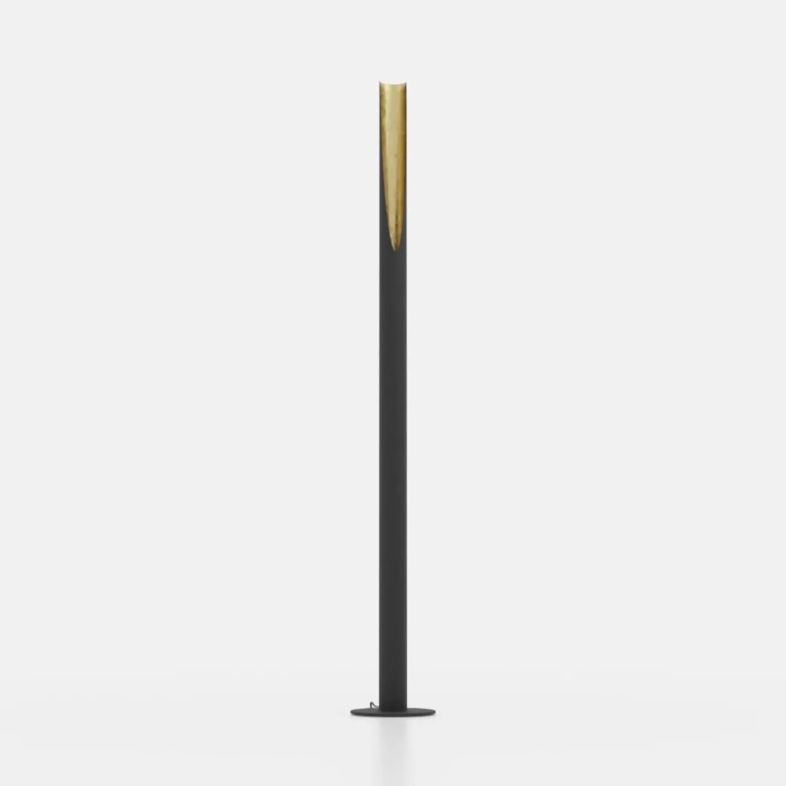Lámpara de pie LED Barbotto en negro/oro