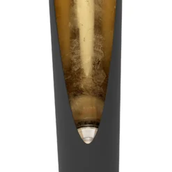Lámpara de pie LED Barbotto en negro/oro
