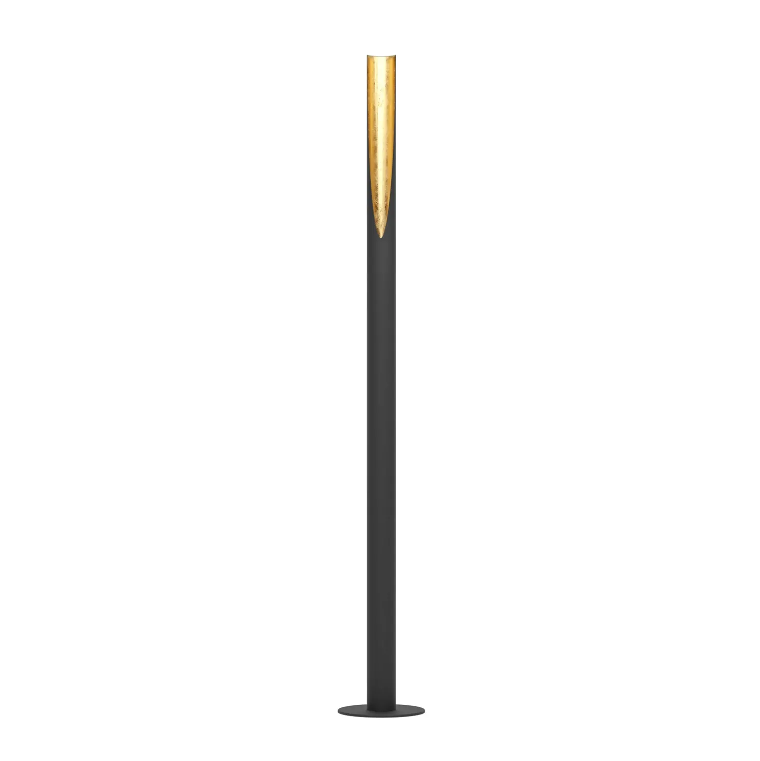 Lámpara de pie LED Barbotto en negro/oro