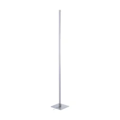 Lámpara de pie LED Bella, recta, base angular, acero