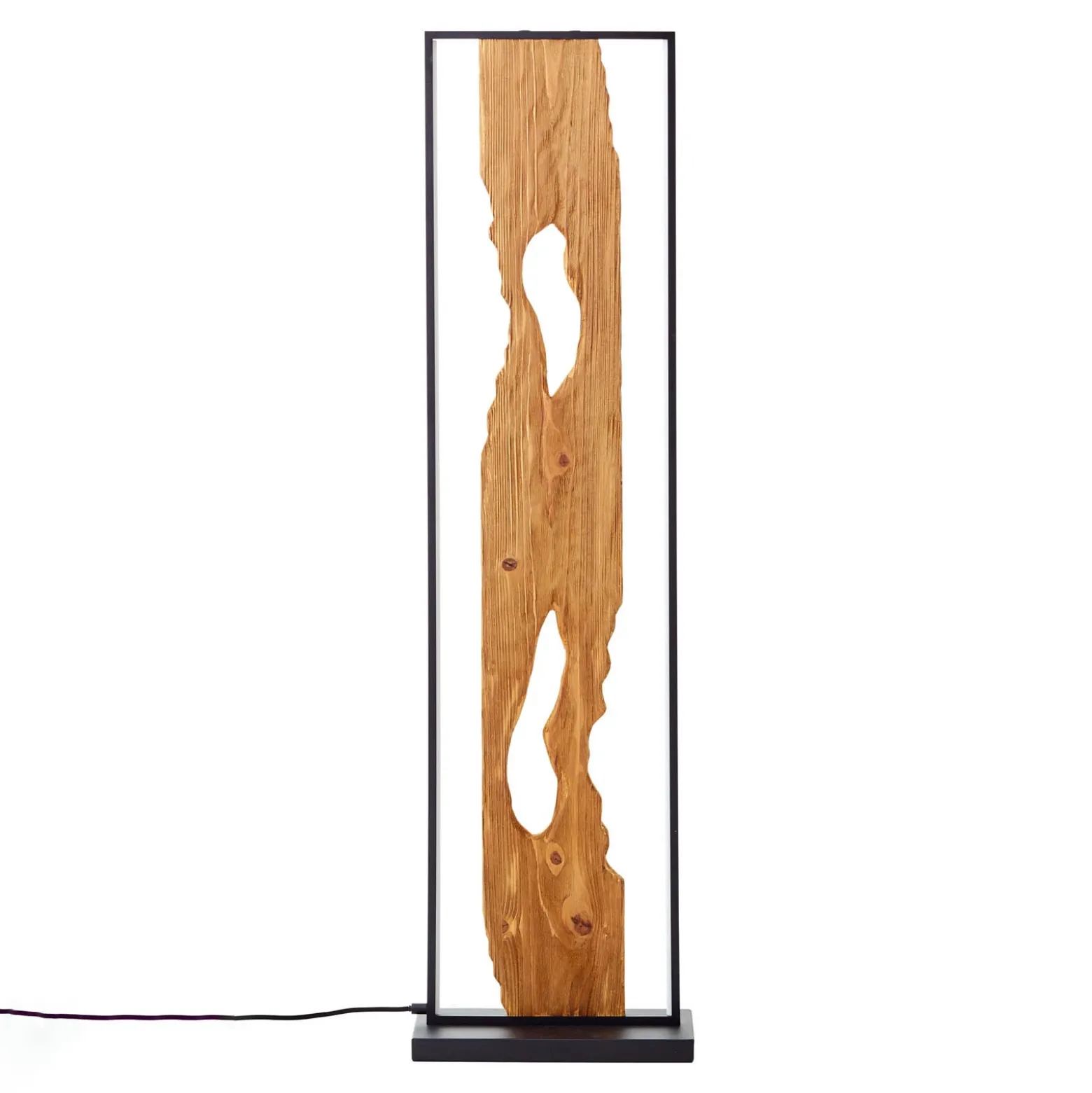 Lámpara de pie LED Chaumont de madera