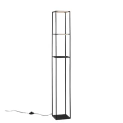 Lámpara de pie LED Conni de Paul Neuhaus, negra, de metal, 140 cm
