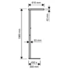 Lámpara de pie LED con sensor MAULjuvis, negro, 196 cm, base atenuable