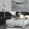 Lámpara de pie LED Course, negro mate, 3.000 K, altura 145 cm