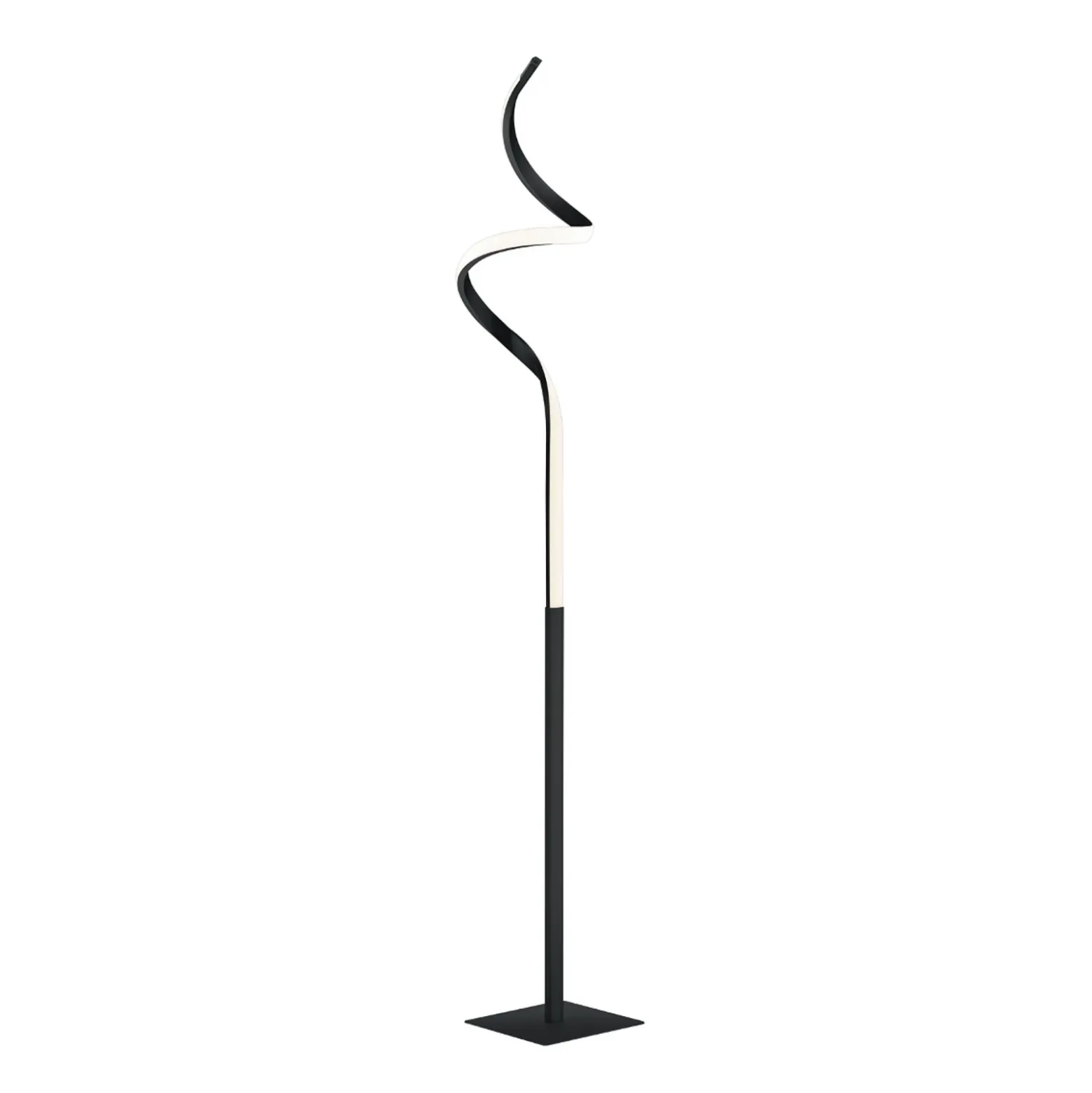Lámpara de pie LED Course, negro mate, 3.000 K, altura 145 cm