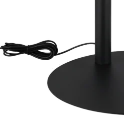 Lámpara de pie LED Della, altura 190 cm, negro/gris oscuro, metal