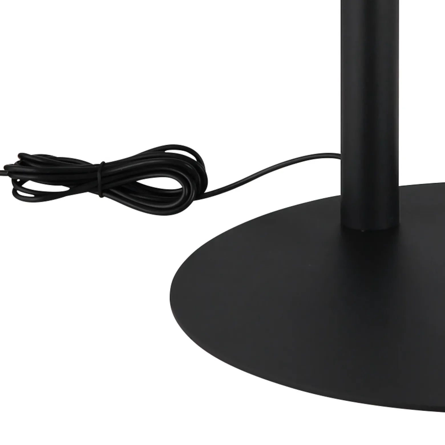 Lámpara de pie LED Della, altura 190 cm, negro/gris oscuro, metal