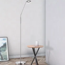 Lámpara de pie LED Dent, CCT, 1 luz, níquel