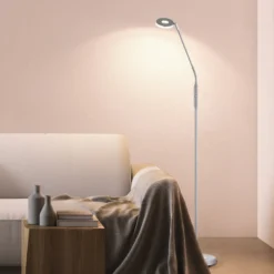 Lámpara de pie LED Dent, CCT, 1 luz, níquel