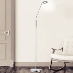 Lámpara de pie LED Dent, CCT, 1 luz, níquel